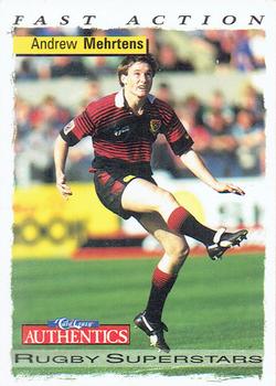 1995 Card Crazy Authentics Rugby Union NPC Superstars #91 Andrew Mehrtens Front